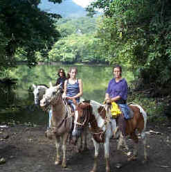 horseback riding group at Arenal Volcano