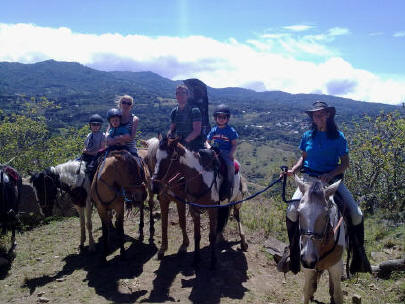 family horseback riding at Sabine's Smiling Horses