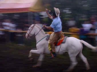 horseback riding at festival in costa rica