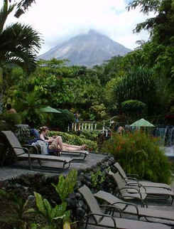 arenal volcano and hot springs relax after a day of horseback riding