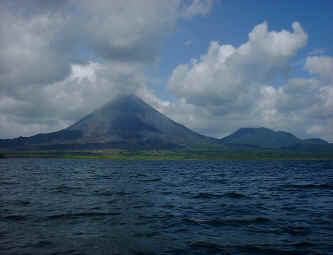 arenal volcano from the lake